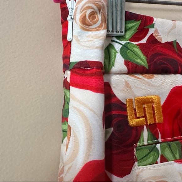 Loudmouth Golf "Red Rose" skort Short Skirt Active Women 10 New - Picture 5 of 7